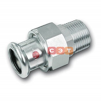 Разъемное соединение с НР (плоское уплотнение) оцинкованное 24333G  22 х  3/4" SANHA